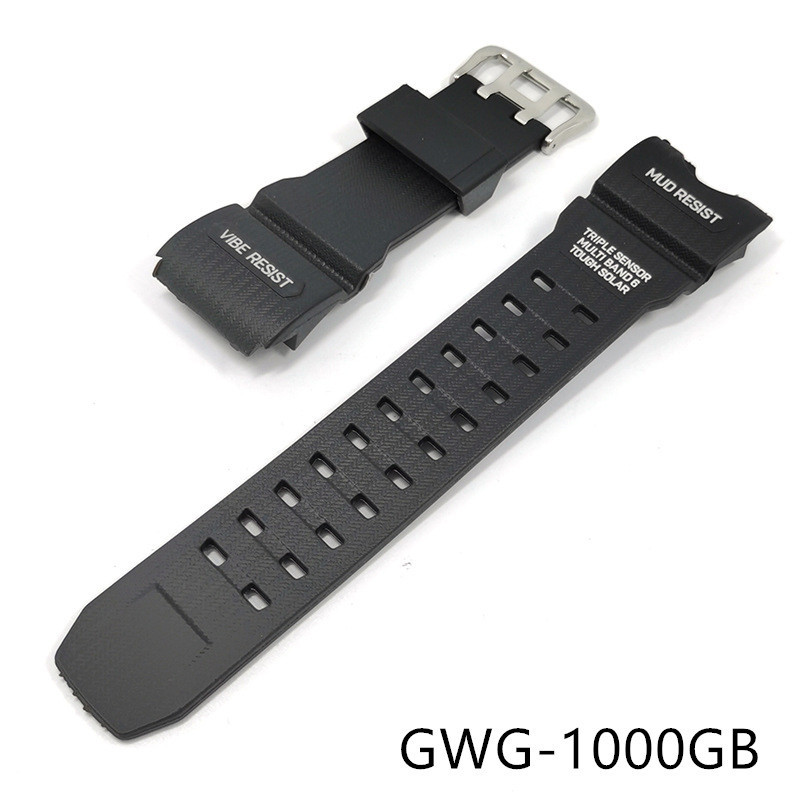 For Casio G-Shock GWG-1000GB Silicone Watband Black Resin Waterproof Men Replacement Bracelet Band W