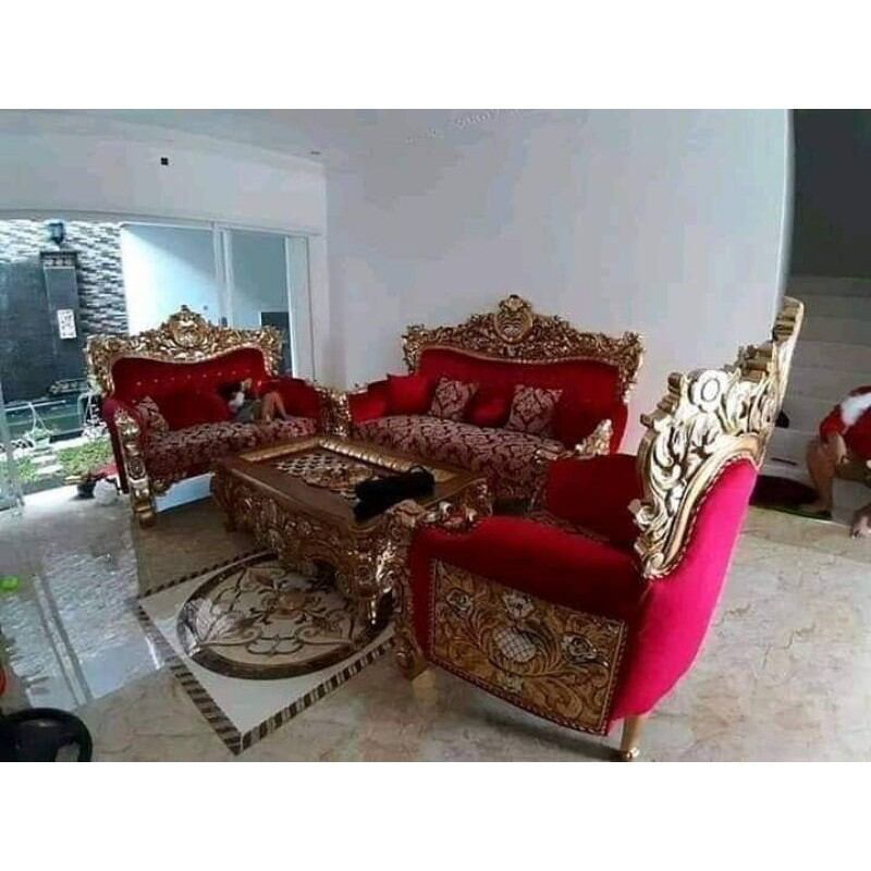 Kursi Tamu Sofa Bellagio Koper Bahan Kayu Jati Furniture Jepara