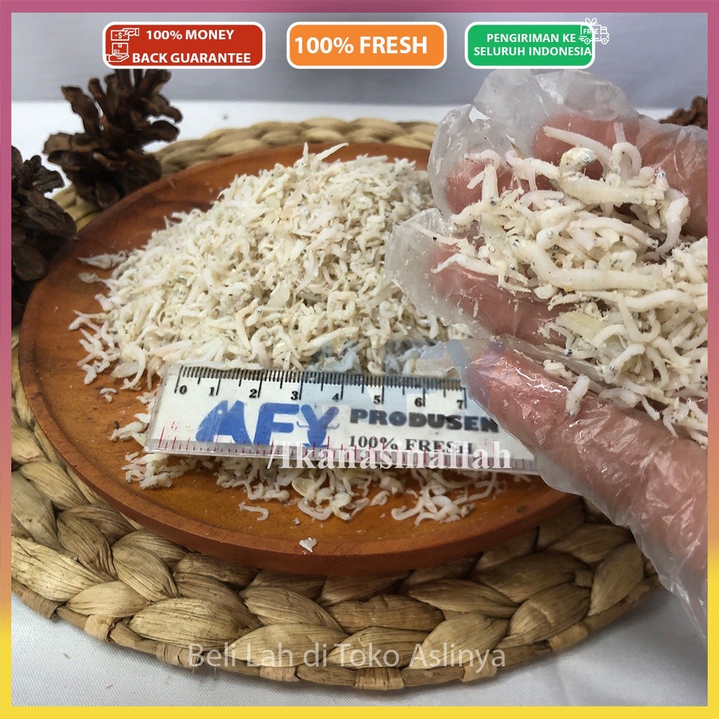 (Edoc3) PROMO Teri Nasi Medan SUPER 500gram / 1/2Kg - Size Toge 1CM Up / Ikan Asin Teri Mentah Siap 