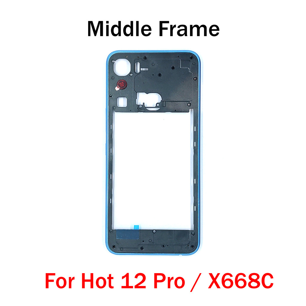For Infinix Hot 12 Pro X668C Middle Frame Housing Bezel With Side Button