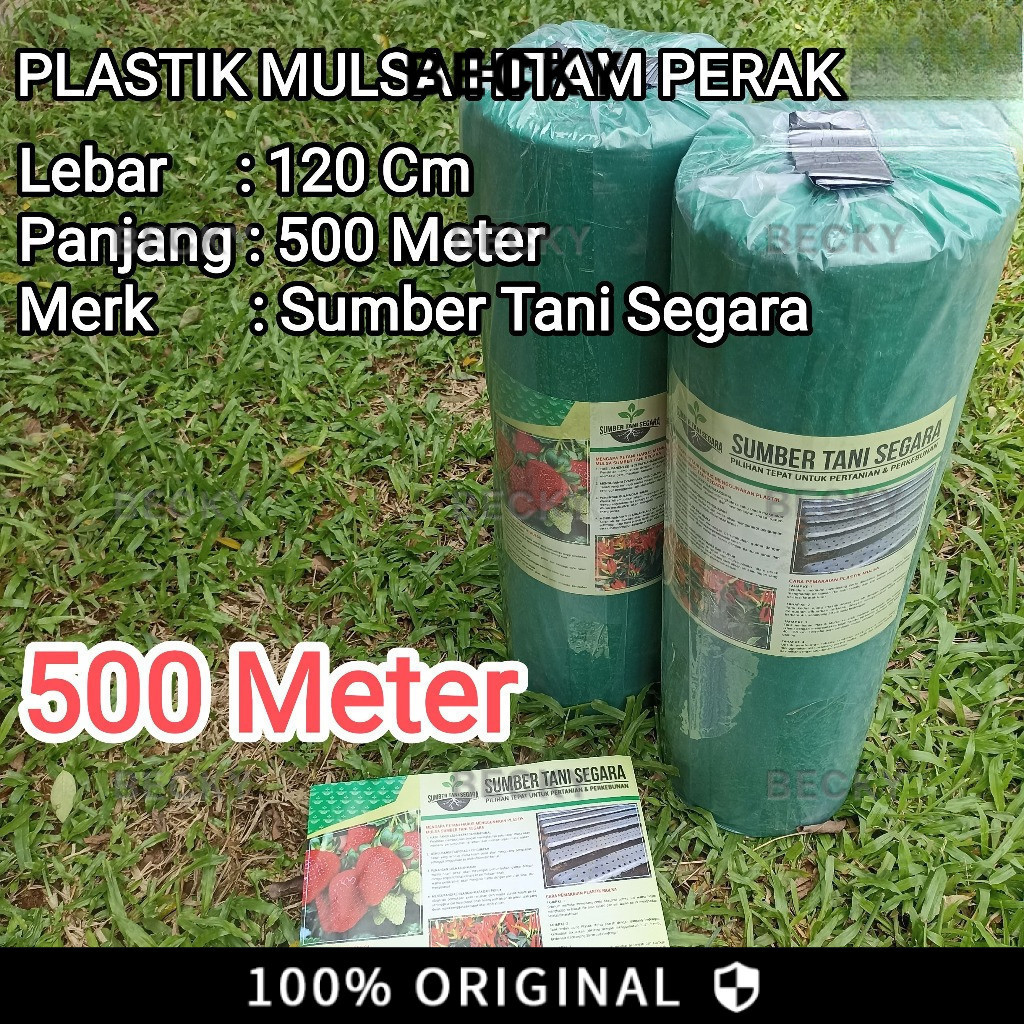 BECKY PLASTIK MULSA HITAM PERAK 500 METER MTR