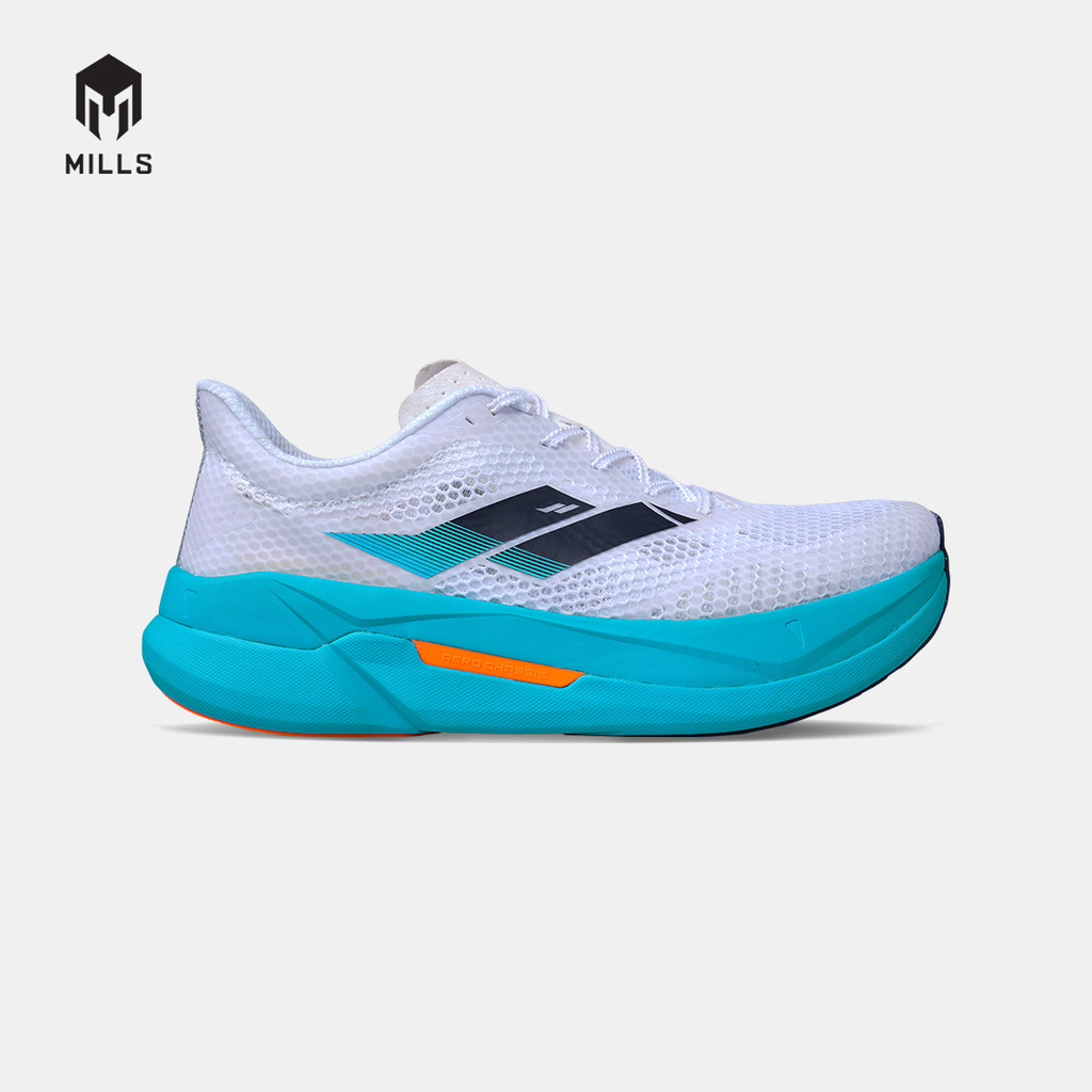 MILLS SEPATU LARI RUNNING SHOES ENERPRO ZENITH WHITE/JAVA.CYAN/FRESH.ORANGE 9104510