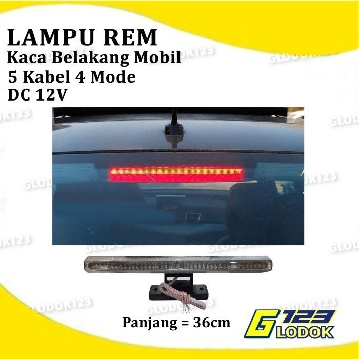 Lampu Rem Strobo Kedip 3rd Brake Stop Lamp Tempel Kaca Belakang Mobil G1190