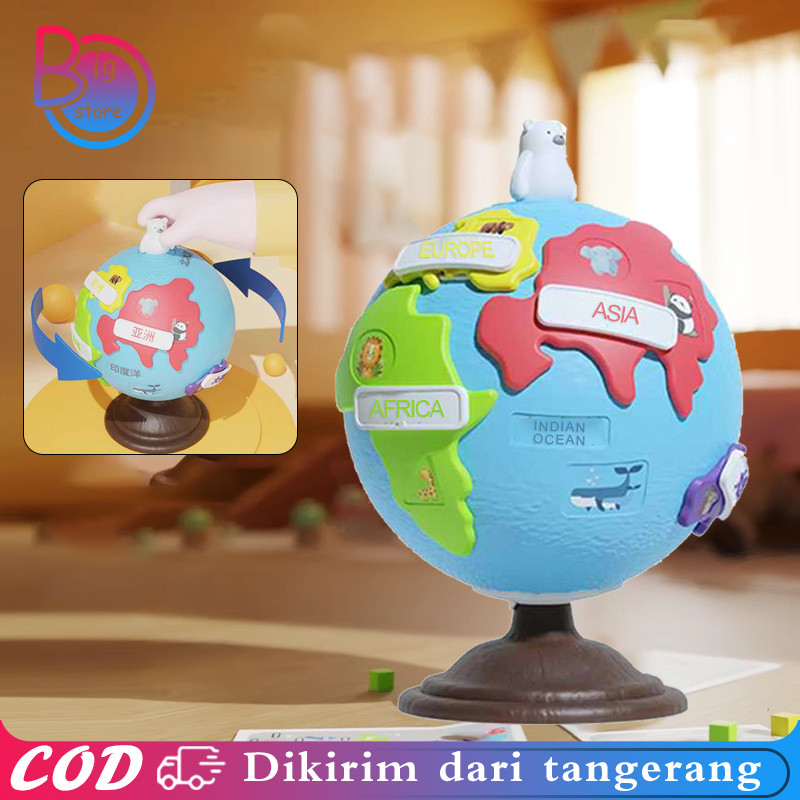 Globe Edukasi Puzzle Globe Geography Bola Dunia Dan Puzzle Learning Resources