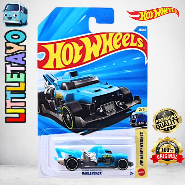 Hot Wheels Haulerback Biru Muda Diecast Mobil Towing Truck Derek