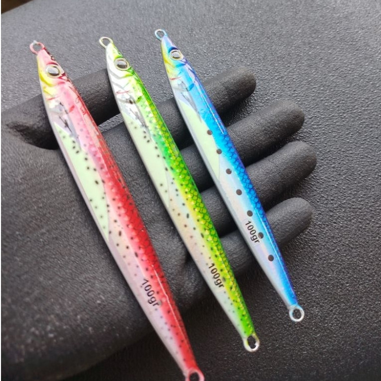 Metal Jig  3D 40 60 80 100 gram Glow in the dark 3D UV UV Effect