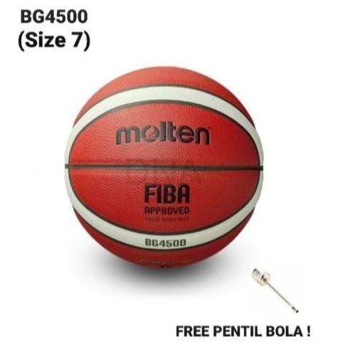 Bola Basket MOLTEN BG4500 - BG 4500 GRADE ORI REPLICA IMPORT THAILAND LOGO PERBASI SIZE 7 - SIZE 6