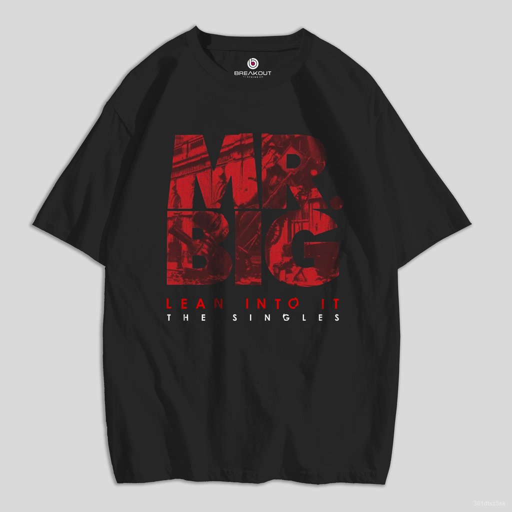 Kaos Band Musik-Inspired, Mr. Big Lean In To It Design, Kaos Metal, Bahan 24s, COD - Kaos Pria Origi