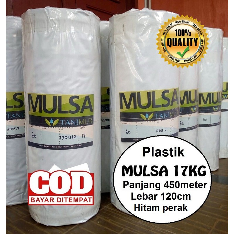 mulsa plastik mulsa pertanian plastik hitam perak 1 rol roll 17Kg 120cm X 450m tebal kuat bagus mura