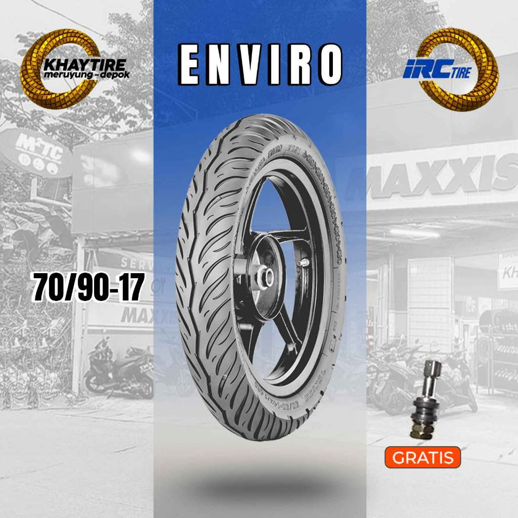 Ban Motor Bebek IRC ENVIRO 70/90 Ring 17 Tubeless