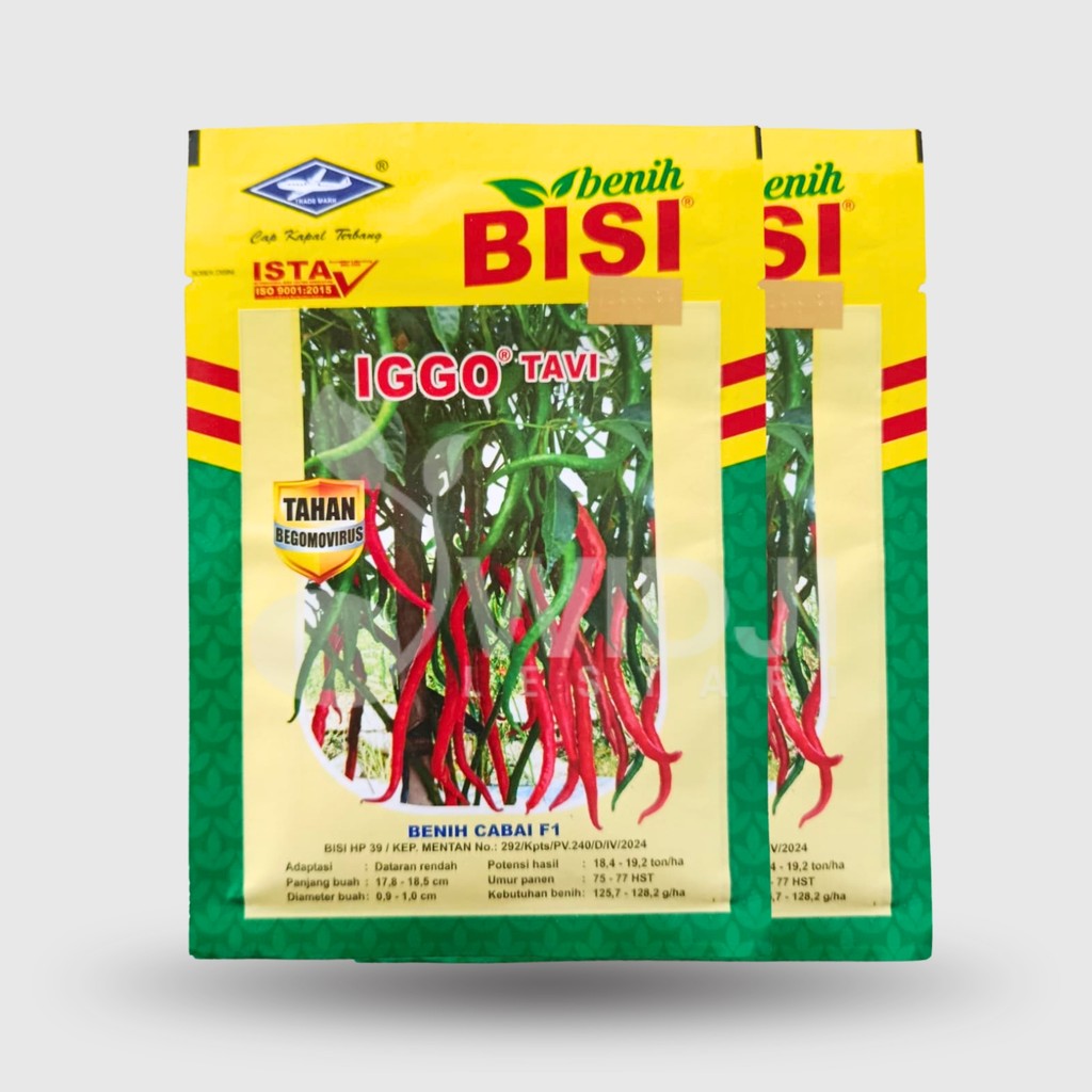 Cabe IGGO TAVI 10gr Benih Cabe Keriting Tahan Virus Original BISI
