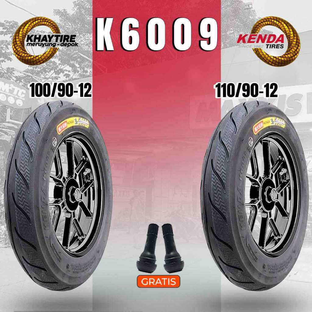 Paket Ban Motor    -  KENDA COOL K6009 100/90-12 + 110/90-12 Tubeless