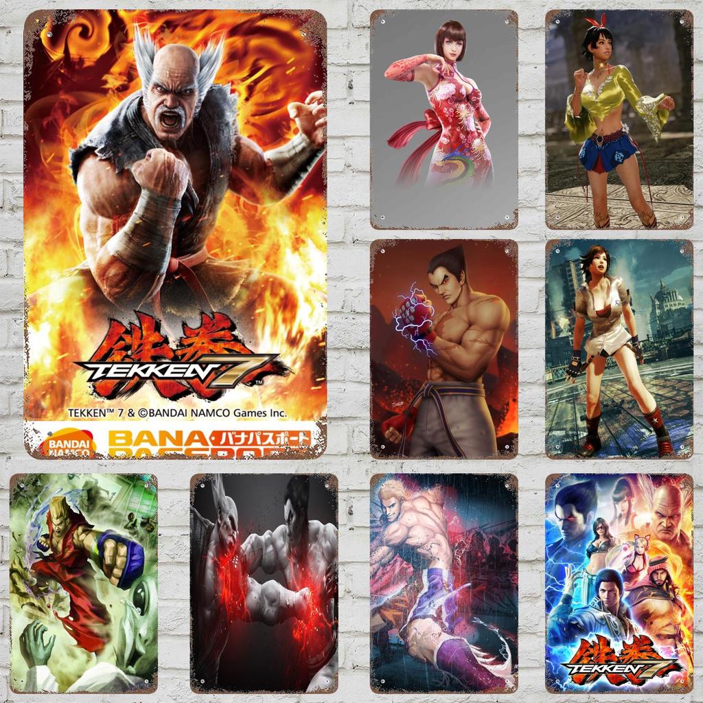 TEKKEN 7 Vintage Tin Sign Home Decor Wall Decor Art Wall Mural Room Decoration Decor Retro Metal Sig