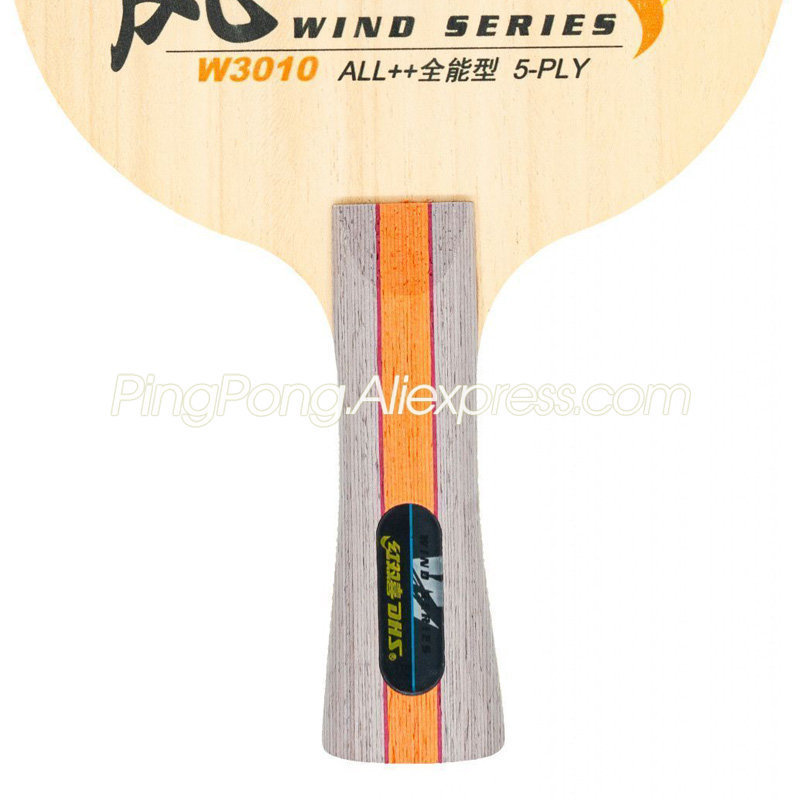 Original DHS W3010 Wind Series Table Tennis Blade Racket (5 Ply Wood Allround) Ping Pong Bat Paddle