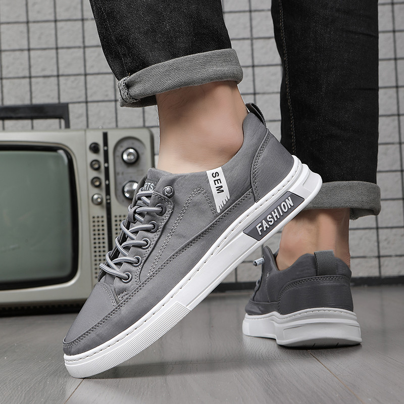 Sepatu Sneakers Pria Sepatu Kasual Tanpa Tali Sudah Dijahit Bahan Kain Payung Jaminan Produk Asli Se