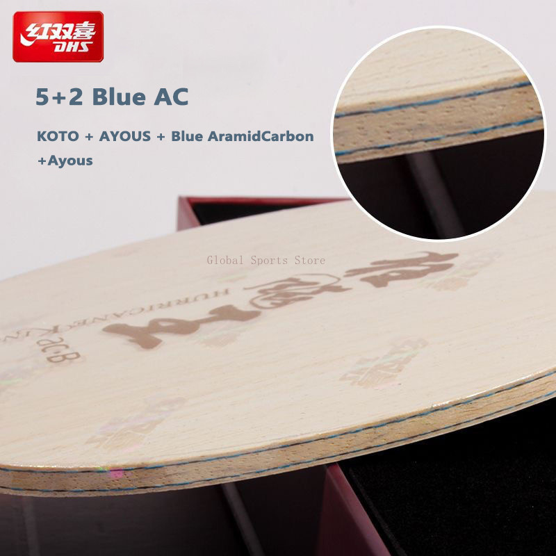 Original DHS Hurricane King ACB Table Tennis Blade 5+2 Blue AC Innerforce Professional Ping Pong Bla