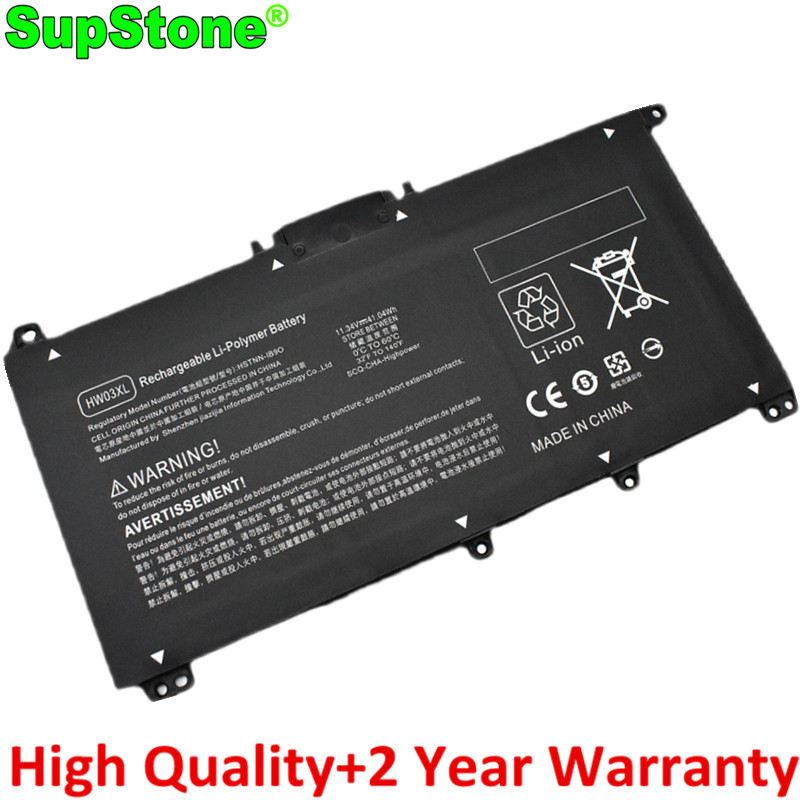 SupStone HW03XL Laptop Battery For HP Pavilion 15-EG0011NT EH1544ND 17-0000SF TPN-Q245 L96887-2B1 HS