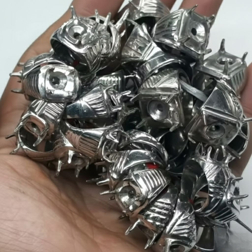 cincin ring monel cakar iras Tampa sambungan   cakar dim 12-20 campur harga kodian 20pics grosir