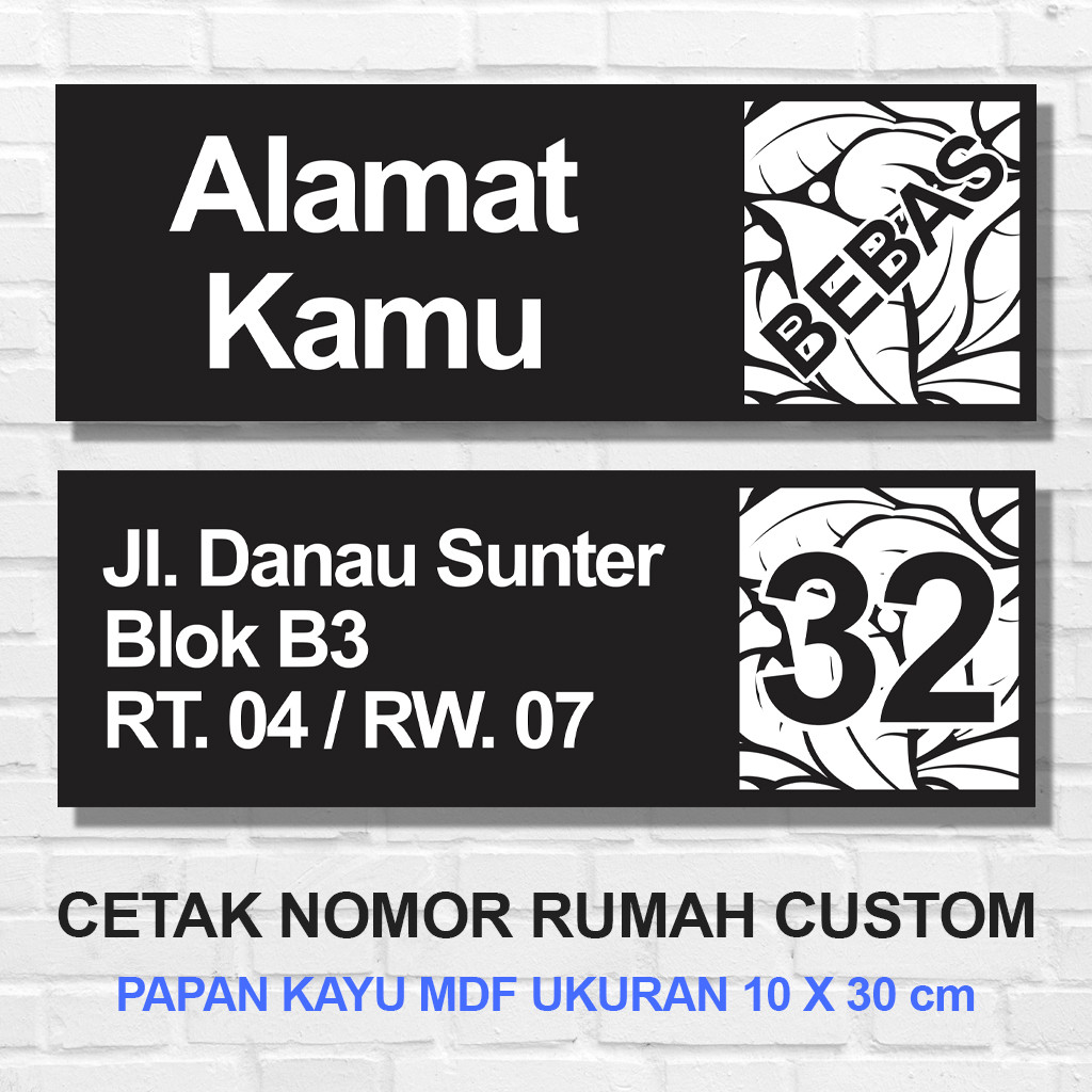 J88 TERMURAH DAN BERKUALITAS - PAPAN ALAMAT NOMOR RUMAH CUSTOM SENDIRI GANTUNG DINDING KAYU WALL DEC