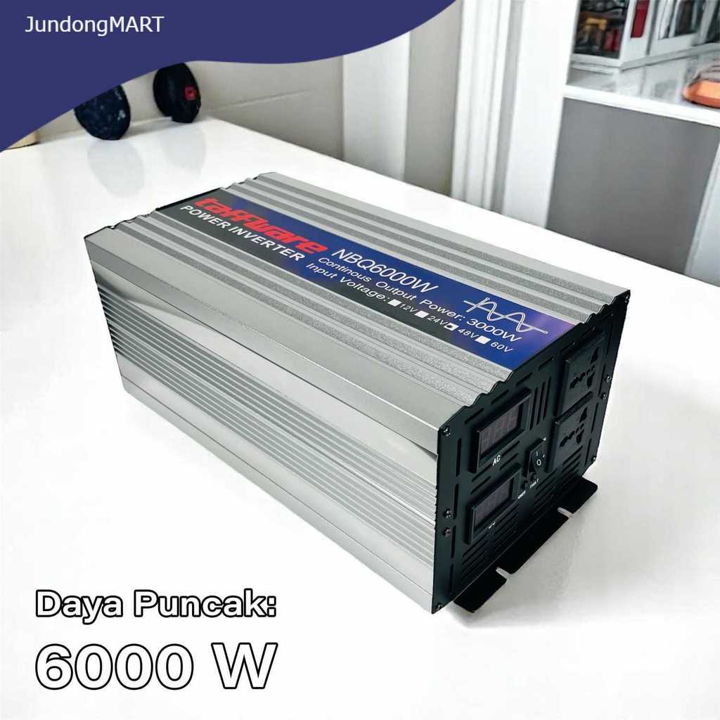 Taffware Power Inverter Mobil Pure Sine Wave DC 48V to AC 220V 6000W - NBQ6000W
