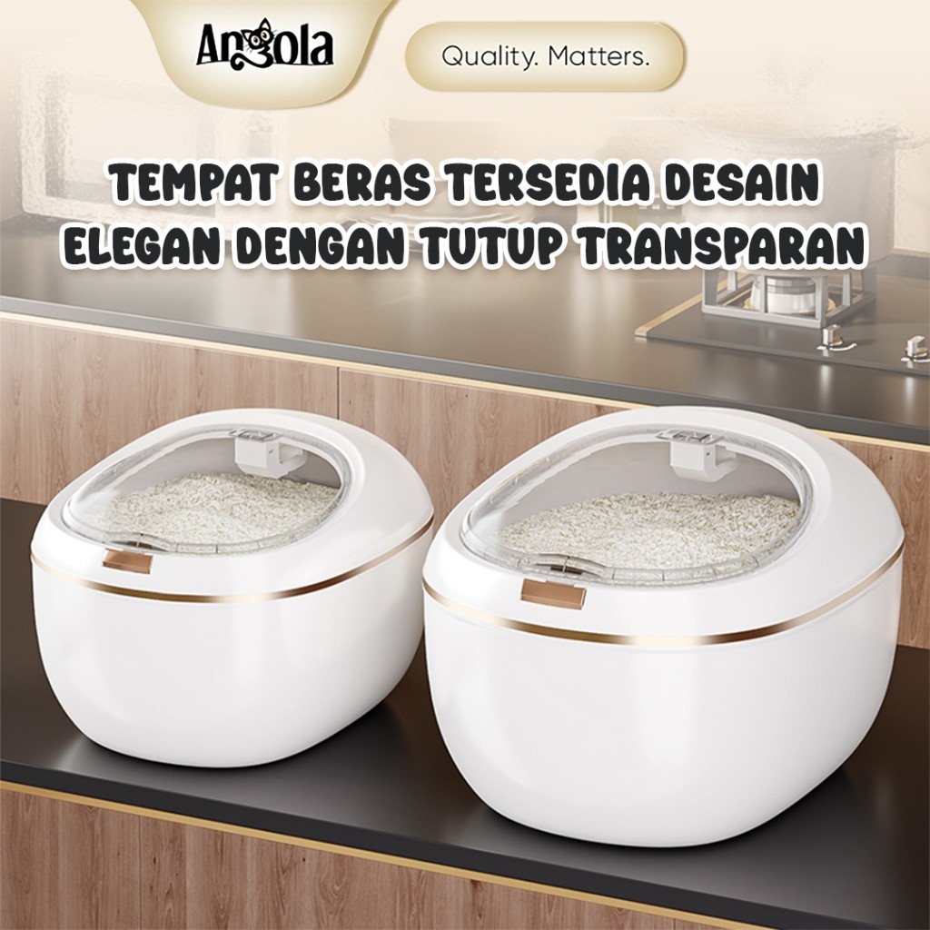 ANGOLA Tempat Penyimpanan Beras E65-E67 Rice Bucket / Dispenser Beras / Tempat Beras Kedap Udara