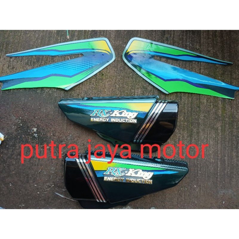 tutup aki box accu RX king tahun 1999-2000 warna hijau list crom
