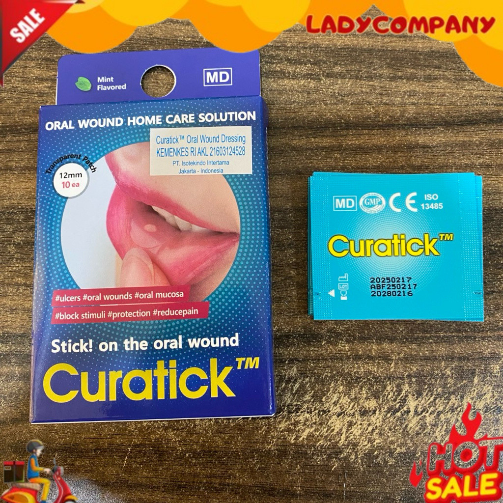 Curatick Plester Sariawan Obat Mulut Anti Sakit Import Ulcer Oral Wound Solution SALE 