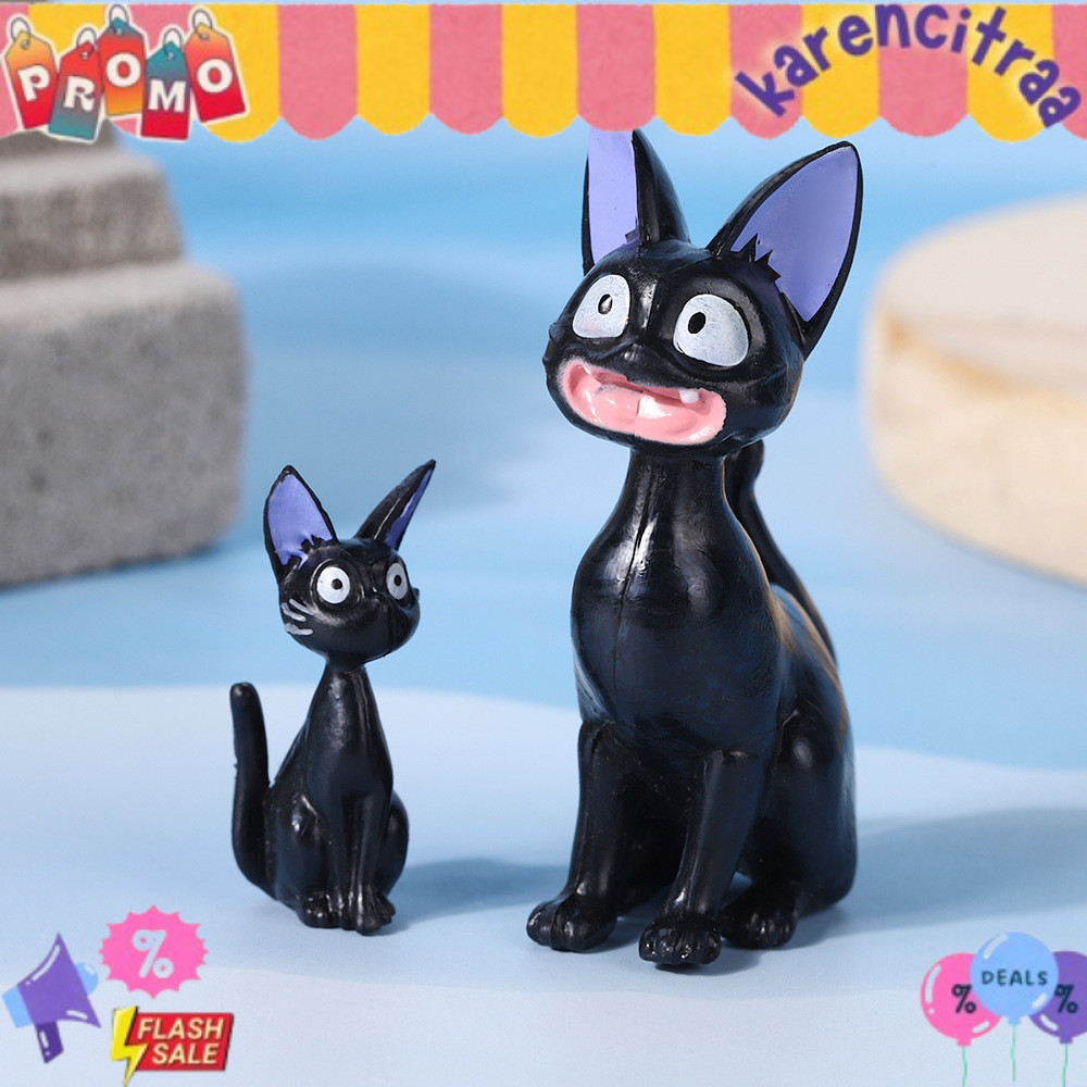 JIJI kiki's delivery service cat kiki jiji firgure pajangan dekorasi resin rumah zakka TRENDING 