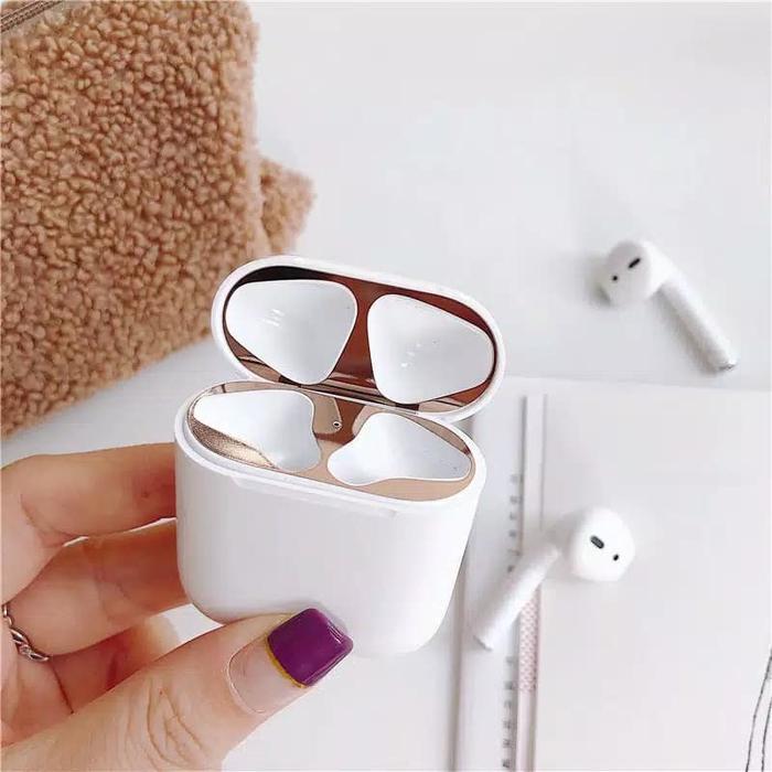Stiker Anti Debu AirPods Glossy Protective Film Pelindung Dalam Case Earbuds Anti Kotoran Premium Ak