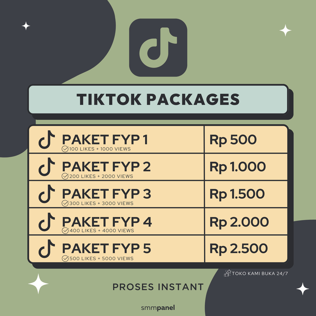 Paket Tiktok Like dan View Tiktok Permanen | Tiktok Like FREE View tiktok.fyp Boost Bergaransi Real 