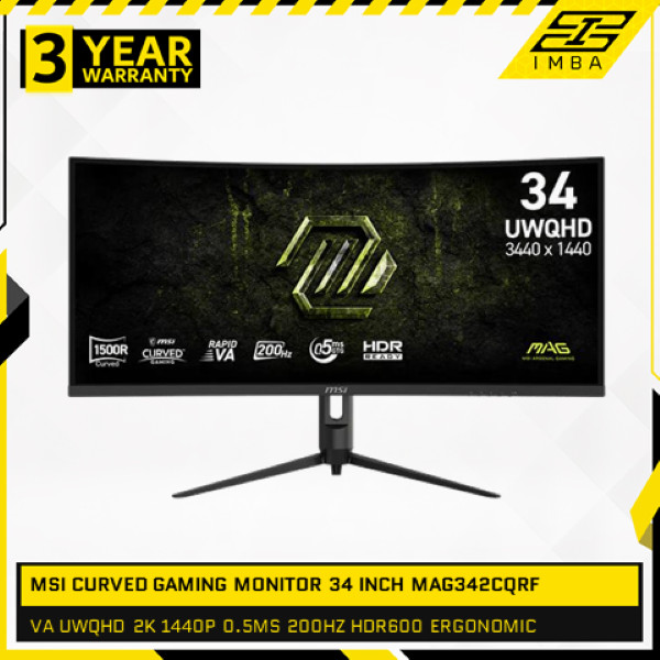 MSI CURVED GAMING MONITOR 34 INCH MAG342CQRF