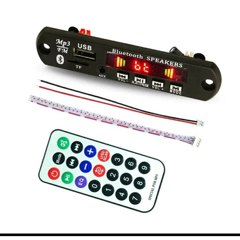 Moci Ofc - Modul MP3 Bluetooth 12V dengan Kabel remote Module MP3 12 V DC