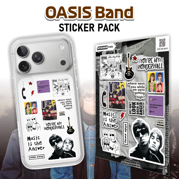 Sticker OASIS Band Sticker Pack | Vinyl Laminasi Waterproof