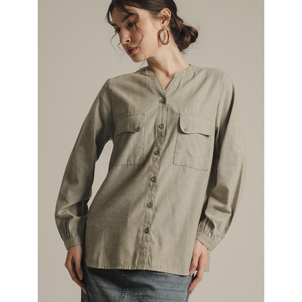 EXPAND Livia Blouse | Kemeja Wanita - Atasan Lengan Panjang