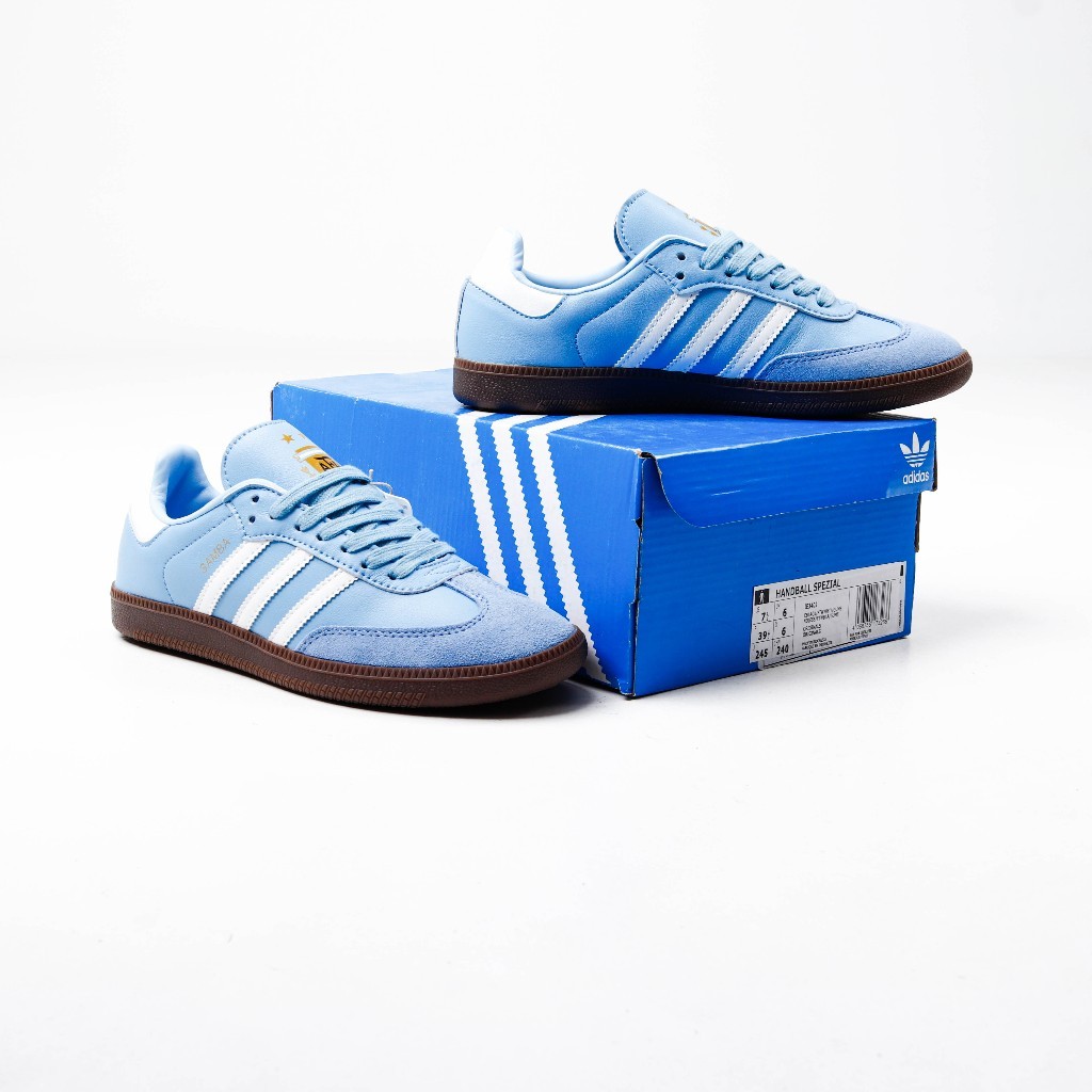 Sepatu  Adidas Samba Classics OG Team Argentina Clear Blue