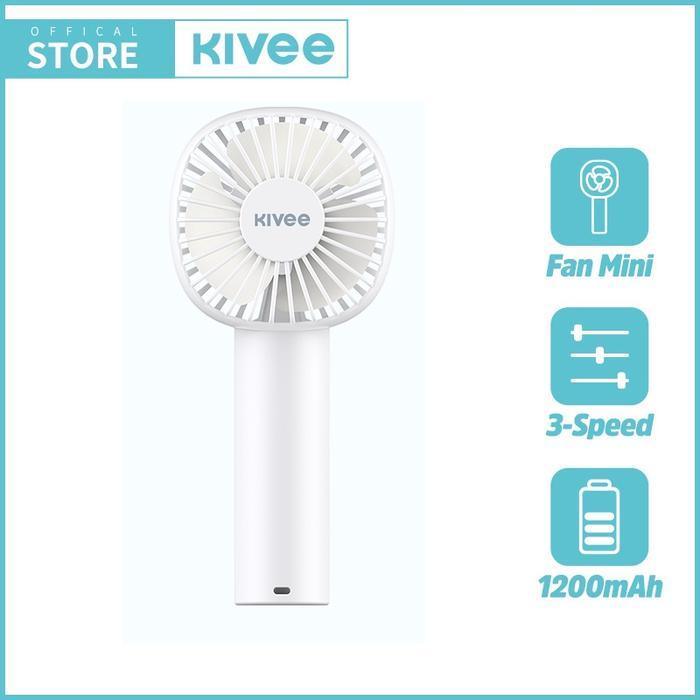 kivee kipas angin mini portable 1200mah kipas angin Bisu mini - Kecil Putih