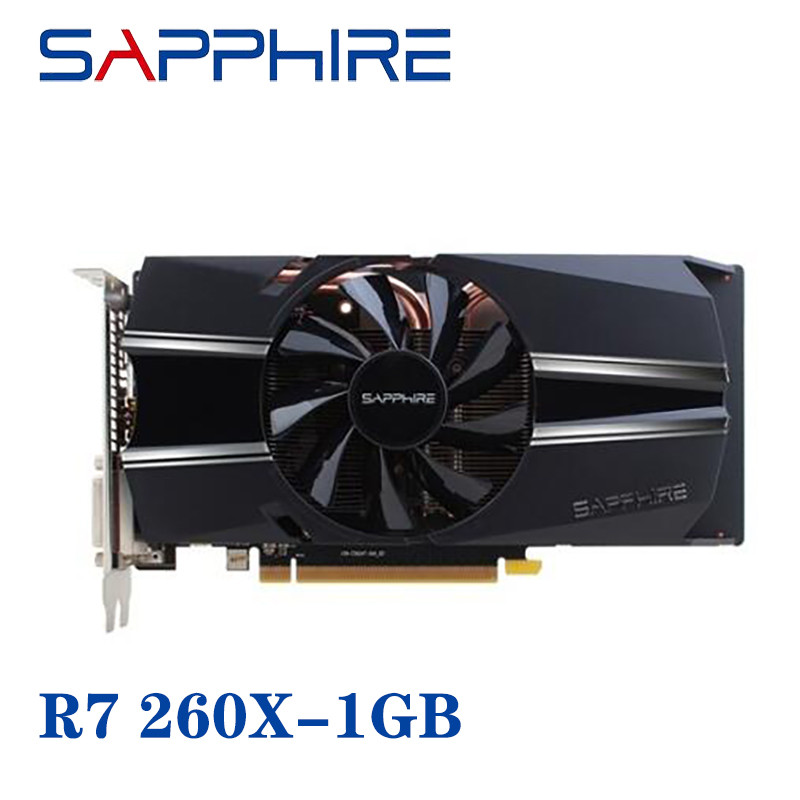 Original Used SAPPHIRE R7 260X 1GB Video Cards GPU For AMD Radeon R7260X Graphics Cards  Computer PC