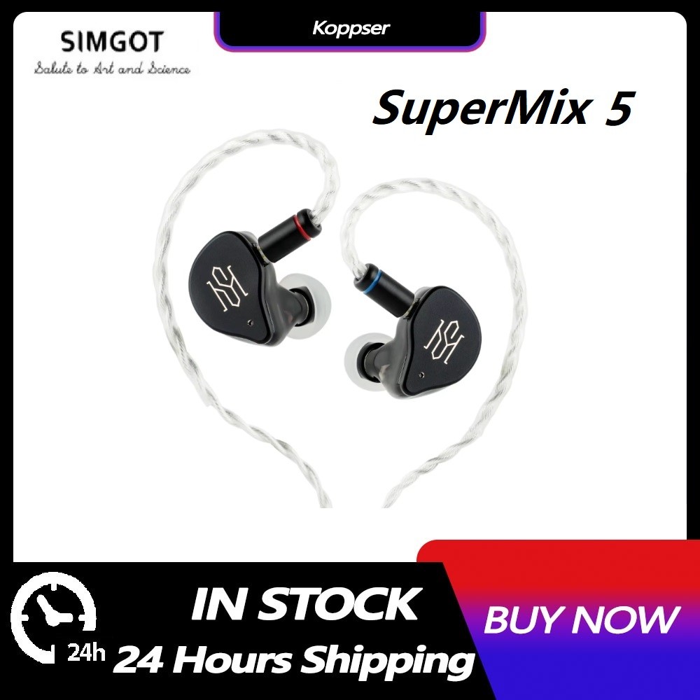 SIMGOT SuperMix 5 In-Ear Monitor Headphones 1BC+1DD+2BA+1MP Bone Conduction System HiFi