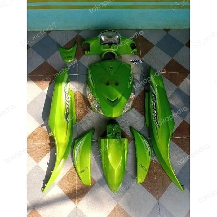 full body halus mio j hijau+ striping