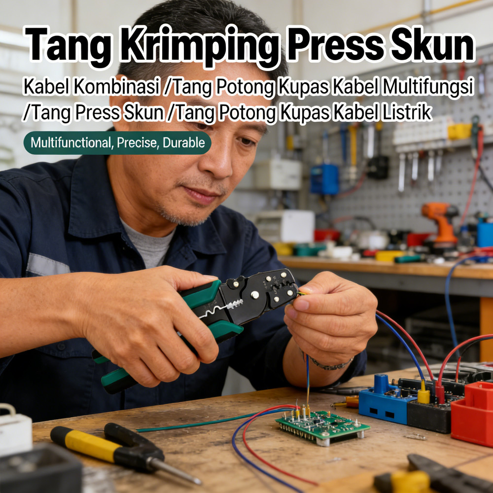 Kabel Kombinasi Tang Press Skun Tang Krimping Skun Tang Potong Kupas Kabel Multifungsi Tang Potong K