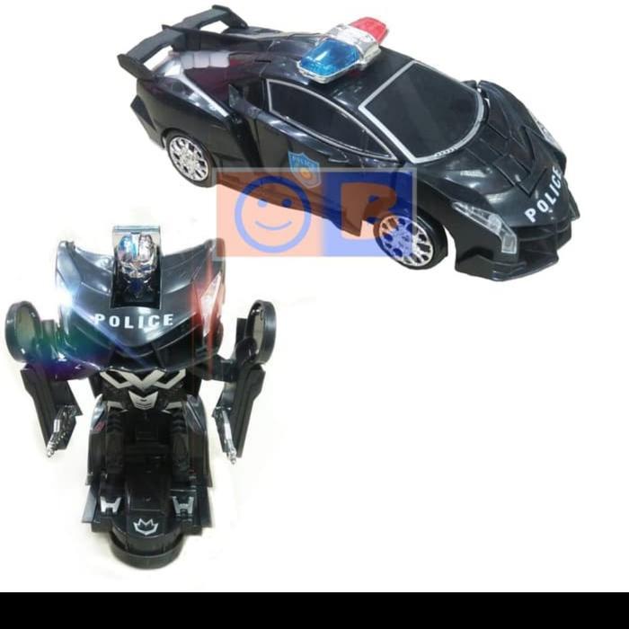 New PROMO mainan anak laki laki /mainan mobilan /mobil transformer - Hitam Polisi