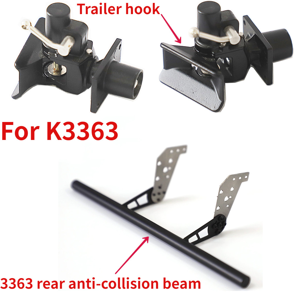 KABOLITE RC 1/14 Dump Truck Trailer Tail Hook Accessories Rear Impact Beam Accessories for K3363 Tam