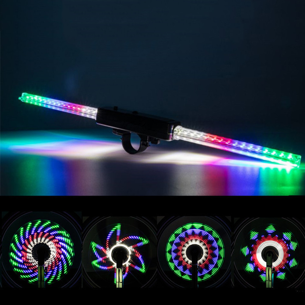 Wheels Spoke Light Waterproof Wheel Rim Lights Spoke Lights with 64 LED and 30 ange Patterns for MTB
