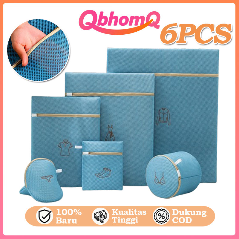 QbhomQ NEW Laundry Bag Jaring Net Laundry Tebal Jaring Net Mesin Cuci Tas Kantong Cuci Baju Pakaian 