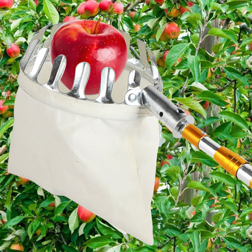 1pc Fruit Picker Tool, Metal Cherry Picker Tool, Fruit Picker Basket Head,Fruit Harvester Attachment