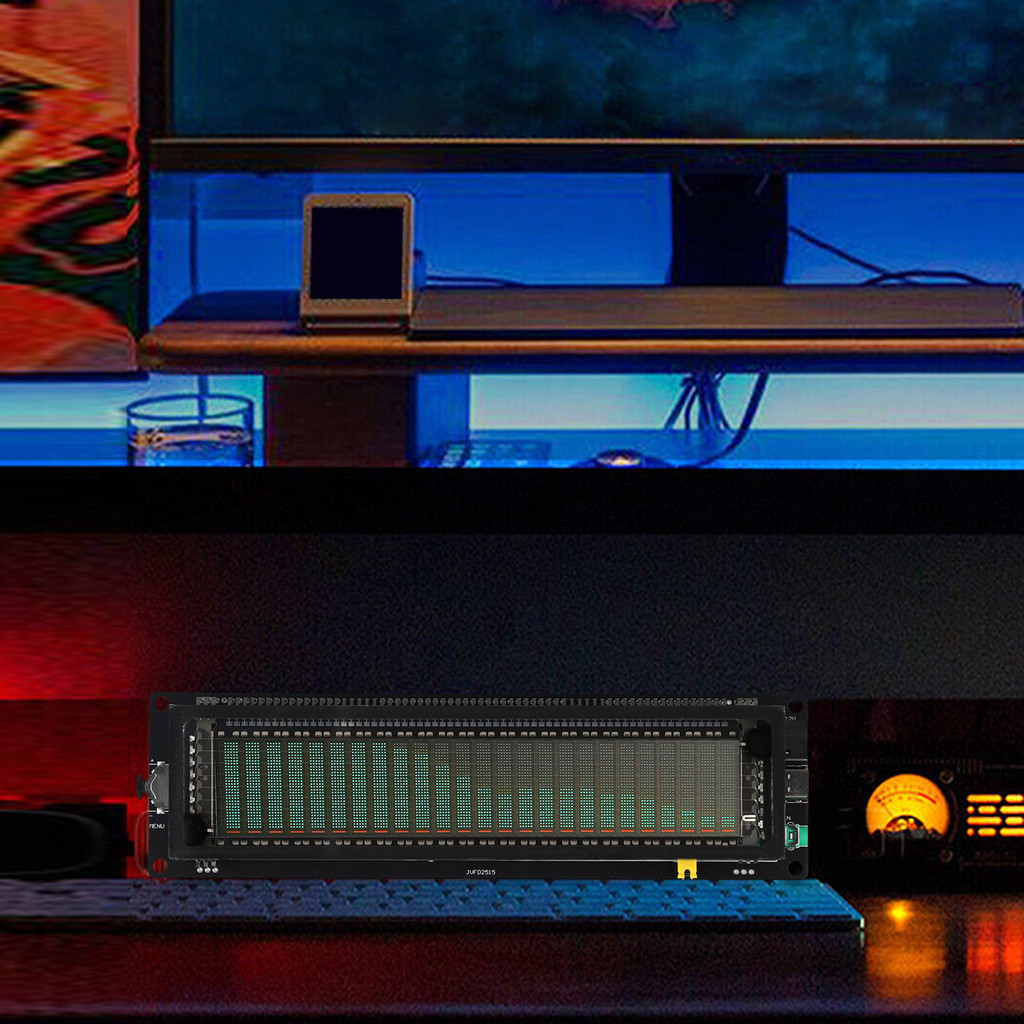 Practical Analyzer Board 3.5mm AUX/MIC AK2515 Acrylic MIC Pick Up Meter VU Meter Screen splay VFD So