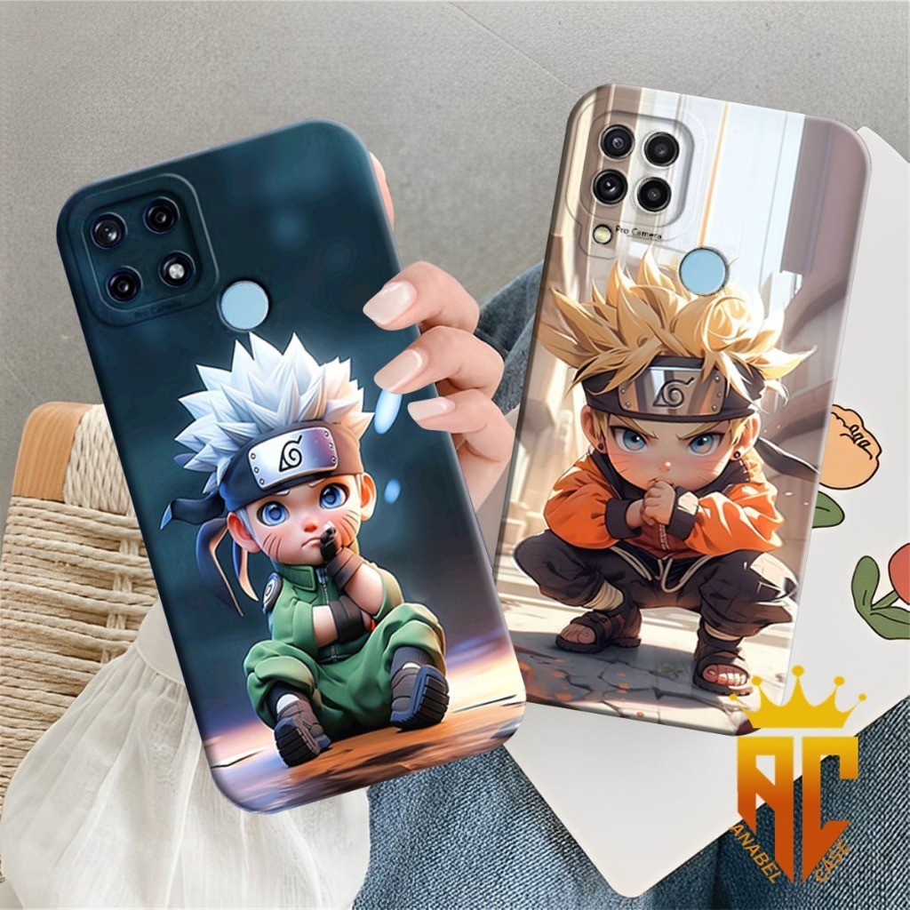 SOFTCASE REALME C51S/C12/C15/C25/C25S/NARZO 30A/NARZO 50A - Motif Miniatur Anime lucu naruto dragon 