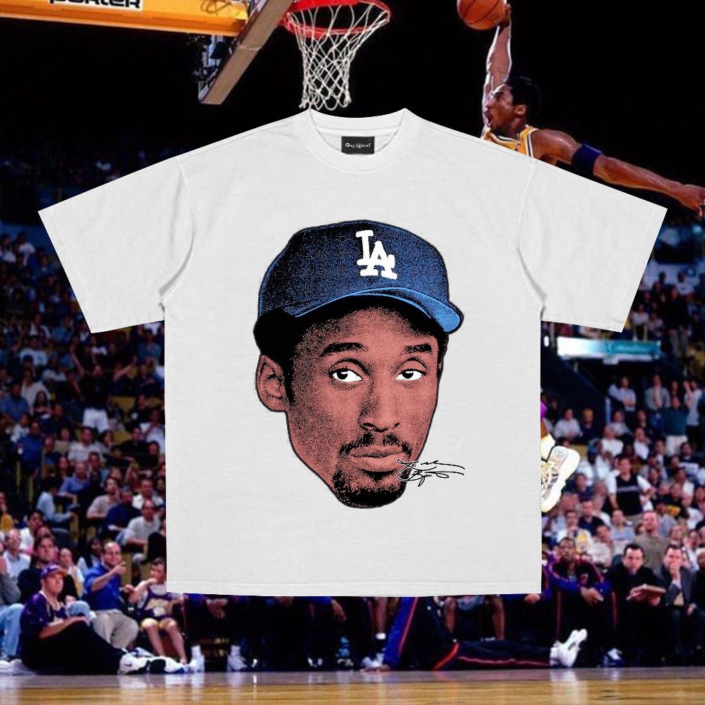 Tshirt Vintage Kobe Bryant Kep | Kaos Unisex Vintage  Pria Wanita Hitam