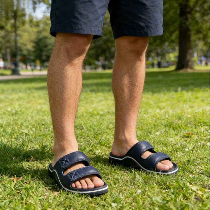 Sandal pria sol tebal, sandal pria nyaman, sandal outdoor, sandal anti selip, sandal pria minimalis,