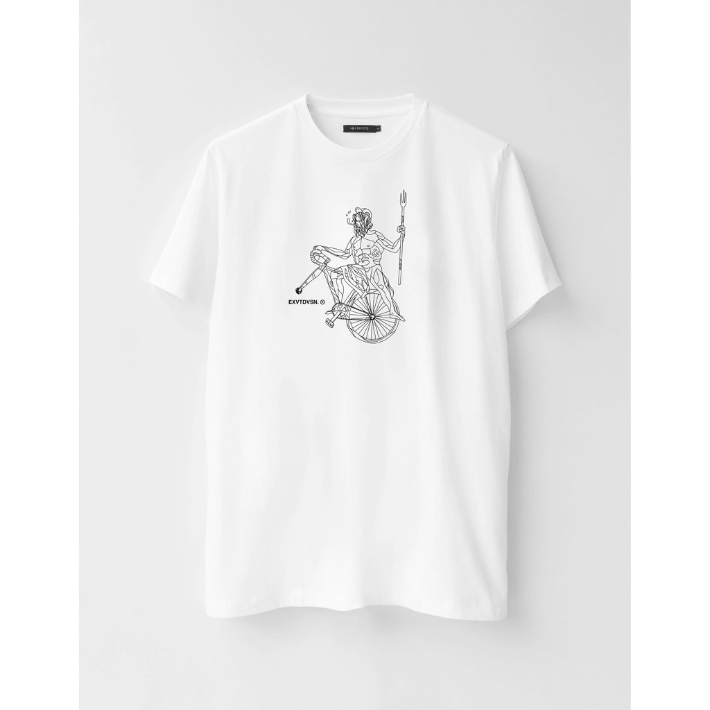 (COD) Kaos Pria Exvecto Exvecto Bike To Olympus Putih